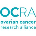 OCRA: Ovarian Cancer Research Alliance (Blue font on white background)